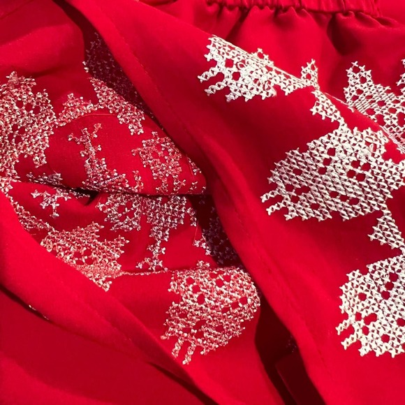 NWT Banjara Off Shoulder Bell Sleeve Red Top Blouse. Size Small - Picture 7 of 11